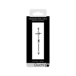 Mystim Ribbed Stainless Steel Urethral Sounding Tool 6mm with O-Ring
