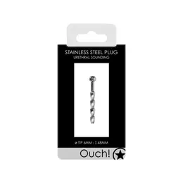 Triune Ribbed Hollow Sounding Rod 6 mm - Stainless Steel, Ribbed Design
