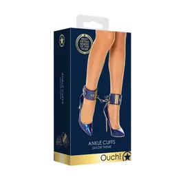 EasyToys Ankle Cuffs Sailor Theme Adjustable Soft Restraint Blue