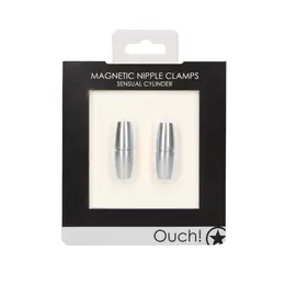 Shots Toys Magnetic Cylinder Nipple Clamps Aluminum, Adjustable Pressure