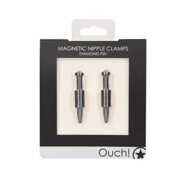 ToyJoy Magnetic Nipple Accessory Diamond Pin Aluminum Silver 2pcs