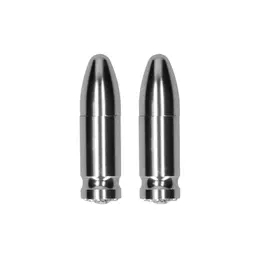 Shots Magnetic Nipple Clamps Diamond Bullet Aluminium Silver