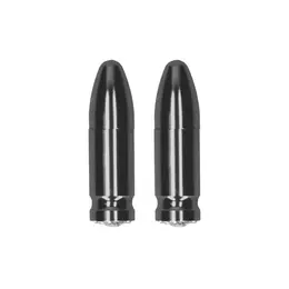 Metallic Diamond Magnetic Nipple Clamps with Bullet Detail, Silver Finish
