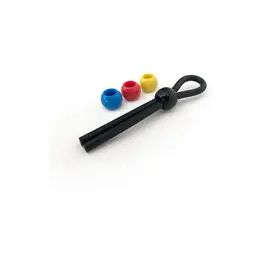Boneyard Cock Leash Adjustable Silicone Ring Black