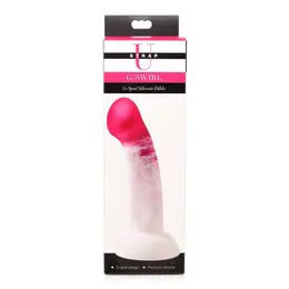 Blush Novelties G-Swirl Silicone Model with Suction Cup, Purple-White