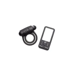 Bang! Silicone Intimate Ring with Dual Loops & Remote Vibration Black