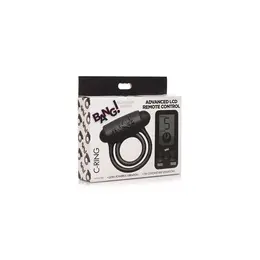Bang! Silicone Intimate Ring with Dual Loops & Remote Vibration Black