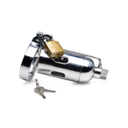 Master Series Spiked Chamber Stainless Steel Chastity Device 3.38in