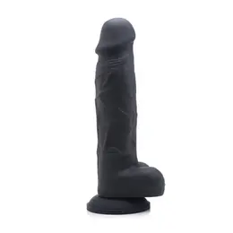 SI Novelties SU Black Silicone Model with Base and Contoured Form