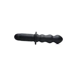 XR Brands The Groove Silicone Massager with Ergonomic Handle Black