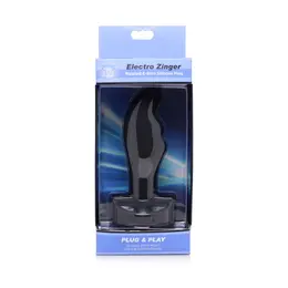 Zeus Electro Zinger Rebrasti Silikonski E-Stim Čep - Provodni, Srednji