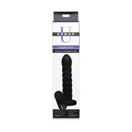 XR Brands Supple Swirl Silicone Intimate Device w/Remote, Purple
