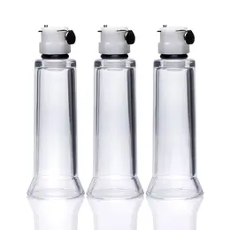 XR Brands 3-Piece Cylinder Set for Targeted Pumping - Clear, Small Size