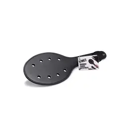 Master Series Rounded Paddle PU Leather Black 40cm with Airflow Holes