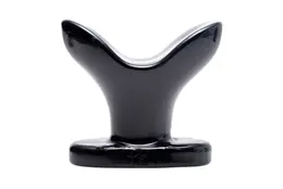 XR Brands Ass Anchor XL Flared Plug Black - Expanding Design, TPE