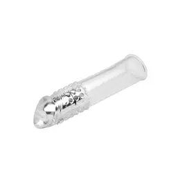 XR Brands Hunky Junk Vibrating Enhancement Sleeve Clear 7in