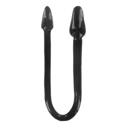 Ravens Tail Intimni Dupli Plug Sistem Starry Night TPE Crna 75,6 cm