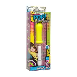 Doc Johnson American Pop Boom! 10-Function Silicone Vibrating Device Multicolor