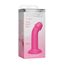Doc Johnson The Tru Curve Platinski silikonski intimni model 15,2 cm, zakrivljeni, roze