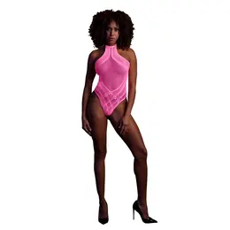 NEON Body Halter Vrat UV-Aktivirano Donje Rublje Neon Roze Veličina XS-XL