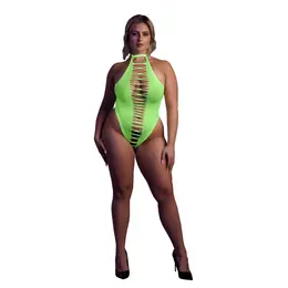 NEON High-Cut Body UV-Aktivirani Rastegljiv Neon Roze Veličina XS/XL
