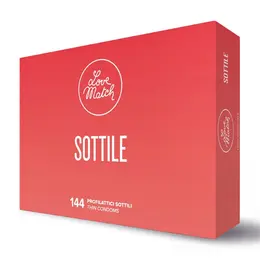 Love Match Sottile Ultra-Thin Latex Condoms 144-Pack, Natural Color