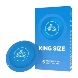 Love Match King Size veliki kondomi 60 mm 6 komada za udobno prijanjanje