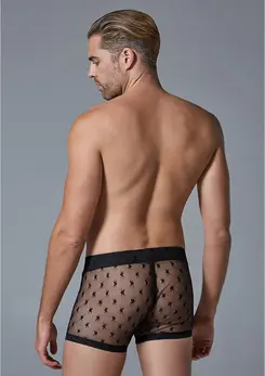 Male Power Star Boxer Shorts S/M Ultra Sheer Elastic Waistband