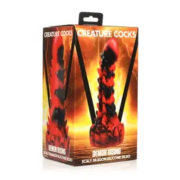Demon Rising Scaly Dragon Intimate Silicone Model Red/Black Large