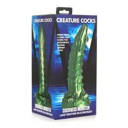 Creature Cockness Monster silikonski intimni uređaj zeleni - usisna baza