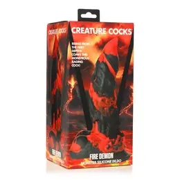 XR Brands Fire Demon silikonski fantazijski model crveno/crni, veliki