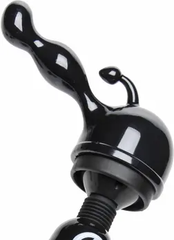 Wand Essentials P-Spot Wand Attachment Black - Anatomical Prostate Accessory