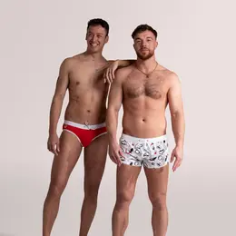 Prowler Swim Brief S Crvena - Sportski Muški Kupaći Veš, Beli Pojas