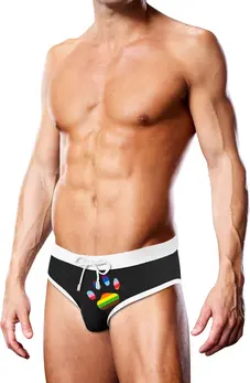Prowler plivaće gaćice Black Oversized Paw M - Pride izdanje plivaća odeća