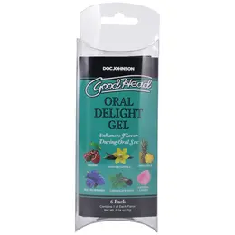 Doc Johnson GoodHead Flavored Gel Set 6-Pack Assorted Flavors 7g
