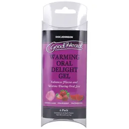Doc Johnson GoodHead Oral Warming Gel 6-Pack Variety 7g Sachets