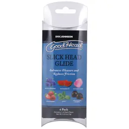 Doc Johnson GoodHead Head Glide 6-Pack Water-Based Flavored 7g