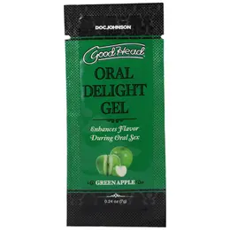 Doc Johnson Oral Delight Gel Green Apple Bulk 48 Sachets 7g Each