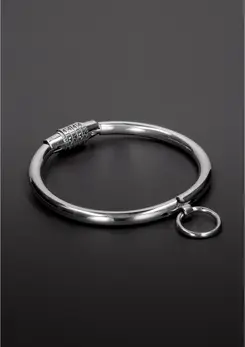 Shots Steel Series Adjustable Stainless Steel Collar with Lock, Large