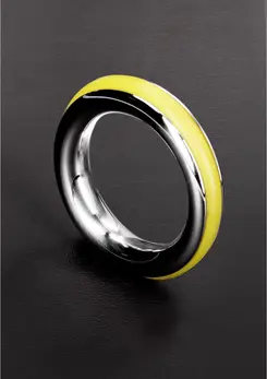 Cazzo Tensions 2 Ring 50mm Stainless Steel with Silicone Inlay Blue