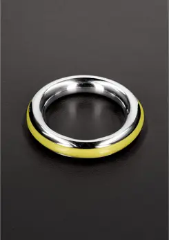 Cazzo Tensions 2 Ring 50mm Stainless Steel with Silicone Inlay Blue