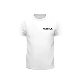 RealRock White T-Shirt Extra Large - Comfortable Cotton Brand Apparel