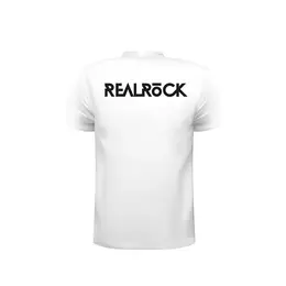 RealRock White T-Shirt Large - Classic Cotton Brand Apparel