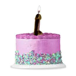 Kheper Games Big Statement Brown Celebration Candle 10cm
