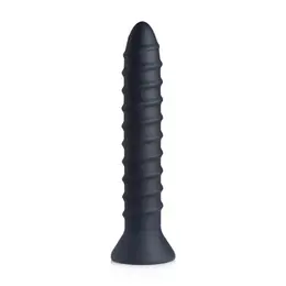 Master Series Power Screw Silicone Spiral Vibrator Crni 20 cm