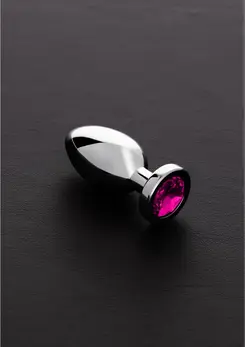 Sinner Gear Stainless Steel Intimate Plug Small with Gemstone Accent