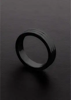 Shots Gold Stainless Steel Ribbed Performance Ring 50 mm