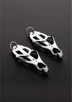Squeezer Teaser Clover Adjustable Steel Nipple Clamps with Ring