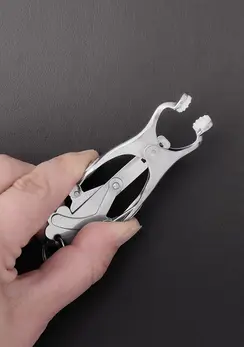 Squeezer Teaser Clover Adjustable Steel Nipple Clamps with Ring