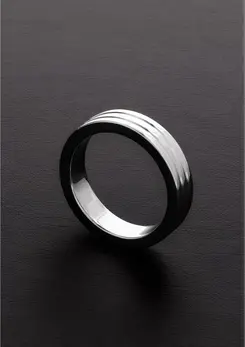 Sinner Gear Stainless Steel Ribbed Intimate Support Ring 10x45mm